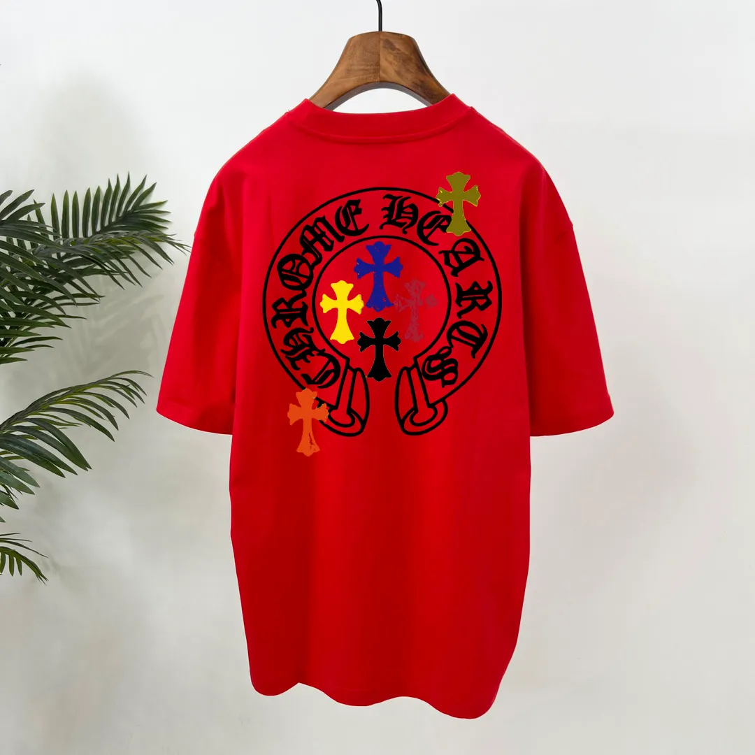 🅿️190 Croxin 02025 new printed trendy brand short-sleeved T-shirt with letter pattern, whether it is T-shirt or sweatshirt, it is a hot item every year. The fabric is made of exclusive custom-dyed 250g Solona cotton. Comfortable 🐎🐎Size: S-XXL white black red